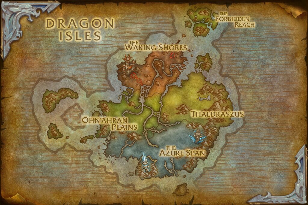 Mapa Dragonflight WoW