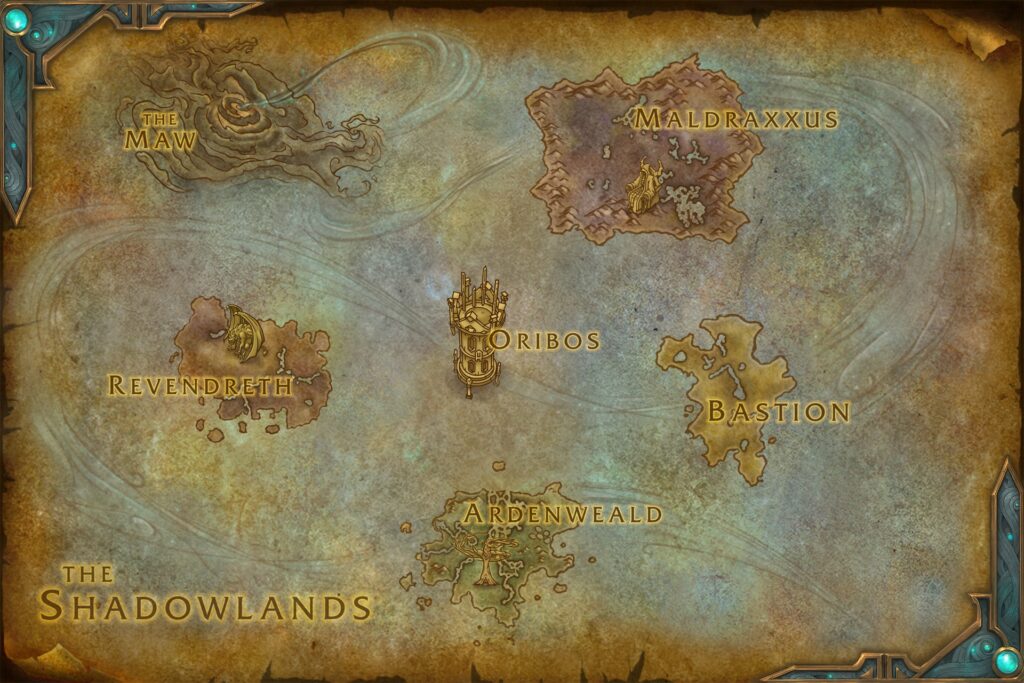 Mapa Shadowlands wow