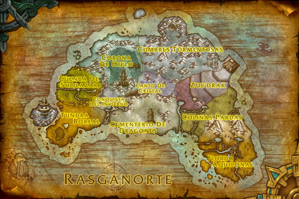 Mapa WoW Rasganorte